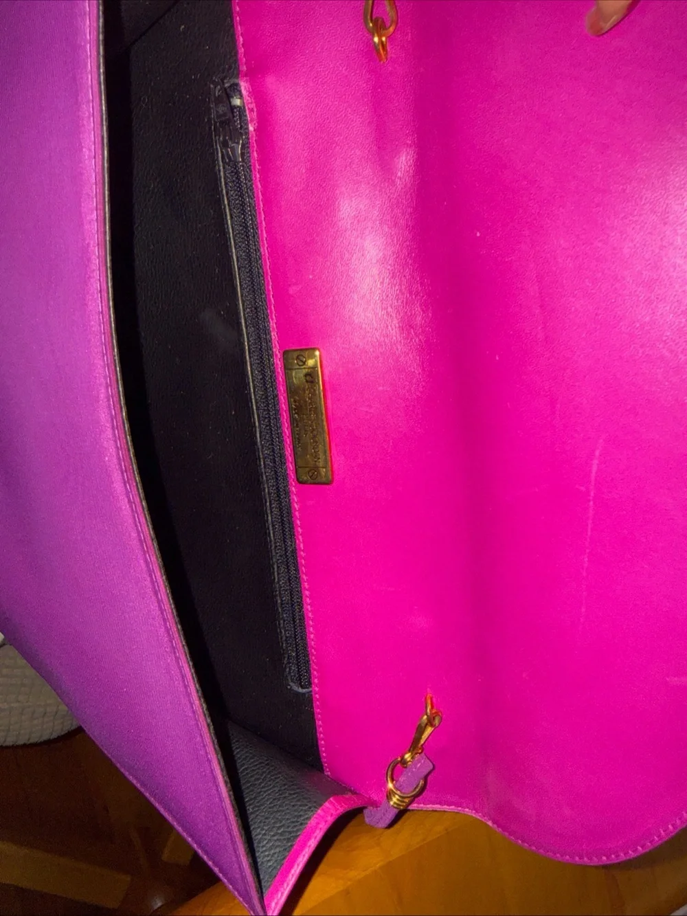 Charles Jourdan Magenta Purple Crossbody Bag